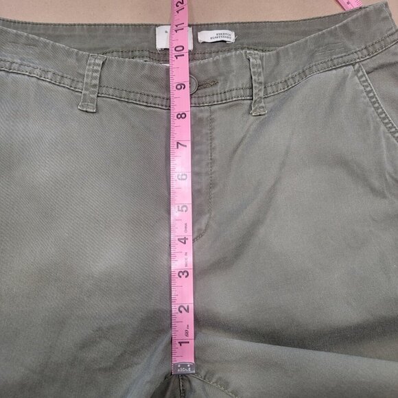 a new day Size 10 Washed Olive Green / Khaki Green Stretch Chino Pants - Picture 8 of 13